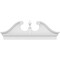 Ekena Millwork Rams Head Architectural Grade PVC Combination Pediment, 58"W x 21-3/8"H x 2-3/4"P PEDPC058X215RHP00 - alternate 3